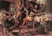 Pieter Aertsen Peasants by the Hearth oil on canvas
